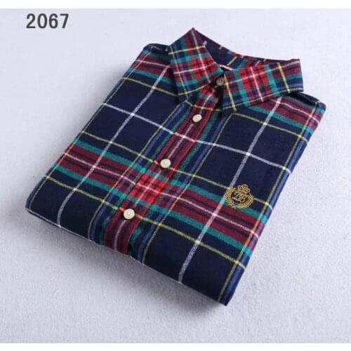 2021 U-shark Fashion Plaid Shirt Female College Style Womens Blouses Long Sleeve Thicken Flannel Shirts Blusas Office Tops