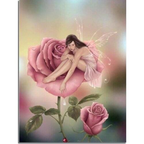 3D Dancing Elf 35x45cm DIY Diamond Draw Rhinestone Cross Stitch Full Diamond Mosaic Embroidery Household Adornment