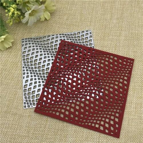 3D Wave Square Frame Metal Cutting die keychain shaker Heart Paper Key Chain Scrapbook Paper Craft Card Punch Art Knife Cutter