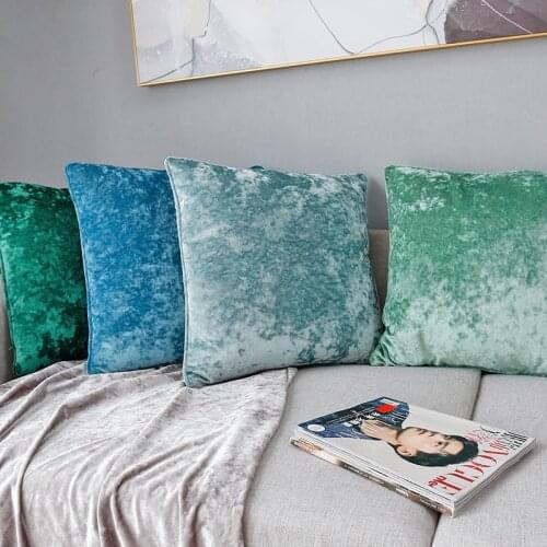 50*50cm Simple Nordic Home Supplies Velvet Cushion Cover Ice Flower Velvet Sofa Bedside Living Room Cushion Pillowcase