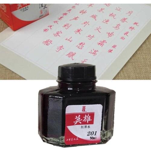 50ml Bottled Glass Smooth Writing Fountain Pen Ink Student Painting Graffiti Supply Office Stationery Writing Calligraphy R R6U1