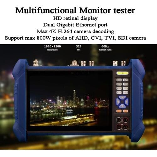 7inch Video Surveillance Debug Network Decoding Battery IP CVBS Analog tracer Wifi Multimeter POE CCTV Tools Monitor tester