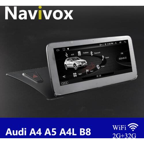 Navivox Car Auto Radio For Audi A4 B8 A4L A5 S4 S5 2 DIN Android Player GPS Navi Wifi BT IPS Steering Wheel Control 2009-2016