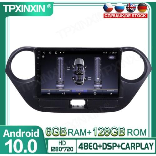 Android 10.0 6+128G For Hyundai I10 2013-2016 Car Gps Navigation Stereo Unit Multimedia Player Radio Tape Recorder Head unit