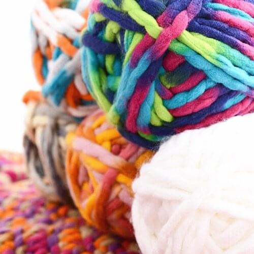 Free shipping 500g/Ball Mix Color Special Coarse Yarn Thick Big Yarn Thick Knitting For Hat Scarf Blanket Cushion