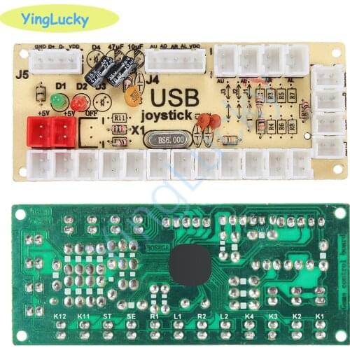Arcade DIY KIT 2 Players Zero Delay USB ENCODER PC TO JOYSTICK FOR 4way & 8way ZIPPY JOYSTICK & 4.8MM BUTTON