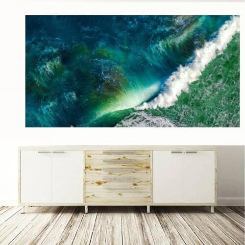Large Printing Oil Painting waves sea ocean stock wall art canvas print pictures for living room and bedroom No Framed