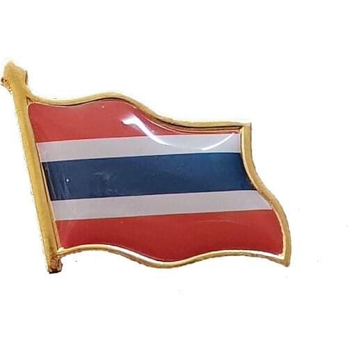 Thailand Flag Brooch Electroplated Gold Enamel Pin Badge Backpack/Hat/Collar Decoration,Given To Men/Women So Beautiful