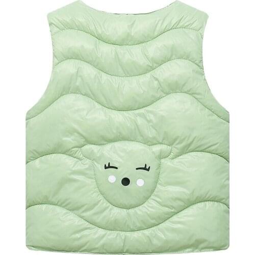 Autumn Winter Children Clothes Warm Vest For 2-6 Years Baby Girl Cute Fashion Waistcoat Cotton Padded Outerwear Kids Boy Jackets