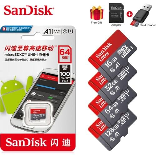 SanDisk Ultra Micro SD 32GB 64GB 128GB 200GB 256GB 16GB 400GB microSD Memory Card A1 Class10 UHS-1 98MB/S TF/SD Card For phone