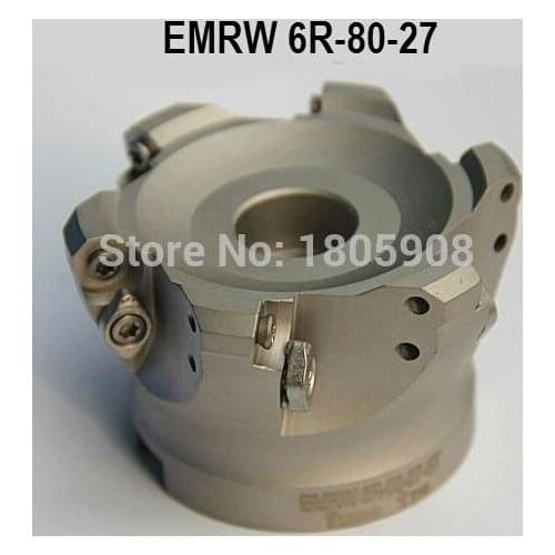 Free Shopping EMRW 6R-80-27-6T Face End Milling Cutter Indexable Flat Roughing Cutting ,CNC Milling Cutter