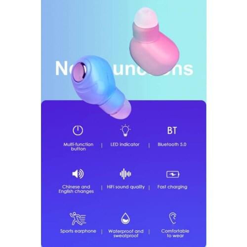 X8 MINI Bluetooth headset 5.0 mini waterproof wireless in-ear monaural subwoofer for xiaomi huawei samsung phone