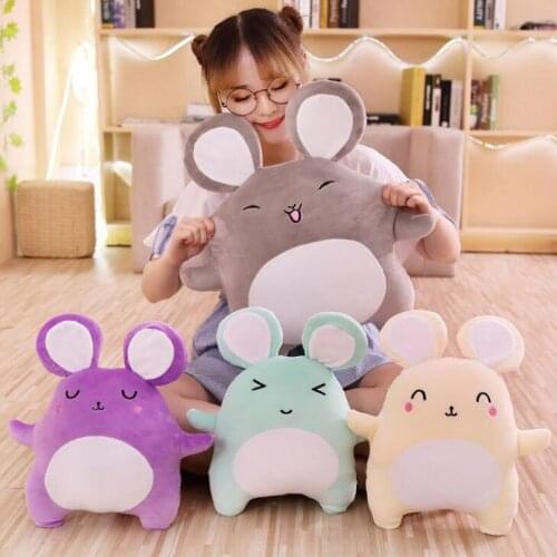 Cartoon Software Mouse Plush Doll Hamster Pillow Filled Plush Toy Mouse Pillow Home Decoration Girl Child Birthday Gift