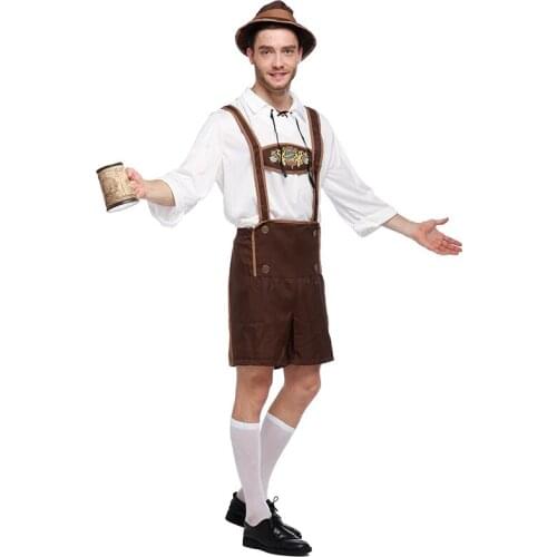 Germany Oktoberfest Costume Bavaria October Oktoberfest Mens Adult Carnival Performance Costume Cosplay