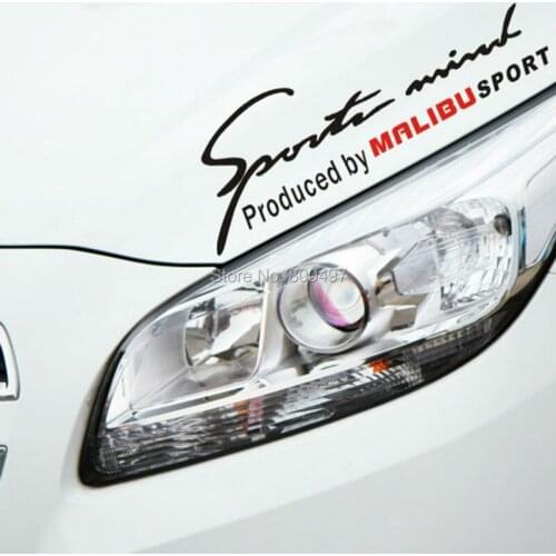 New Styling Sports Mind Produced by Malibu Sports Stickers Car Accessory Decorative Waterproof Decals for Chevrolet Malibu