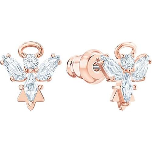 Pandoo Fashion Charm Sterling Silver Original 1:1 Replica, Angels Elegant Dream Stud Earrings Women Luxury Jewelry Gifts