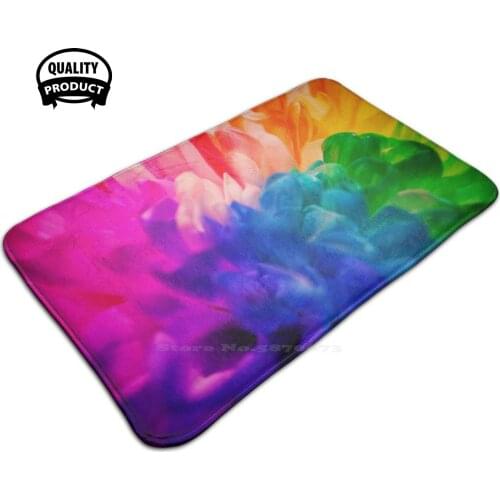 Rainbow Flower #2 3 Sizes Home Rug Room Carpet Rainbow Flower Floral Photo Photography Chrysanthemum Macro Closeup