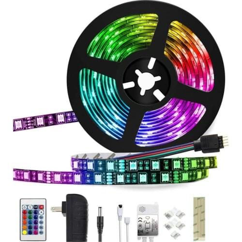 LED Strip Lights, RGB Color Changing LED Strip Lights Kits with Remote, IP65 Waterproof SMD5050 LED Tape Light for Home,TV,Party