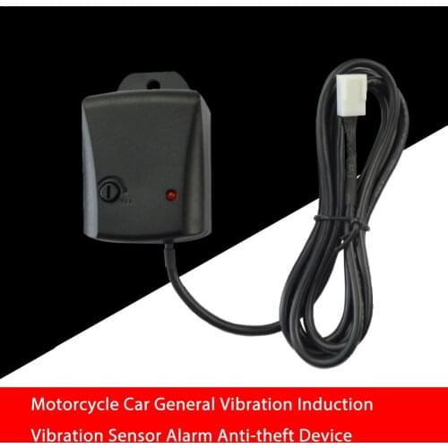 DC10-16V Motorcycle Car General LED Vibration Induction Sensor Alarm Anti-theft Device Keyless System Car Motorcycle Anti-theft