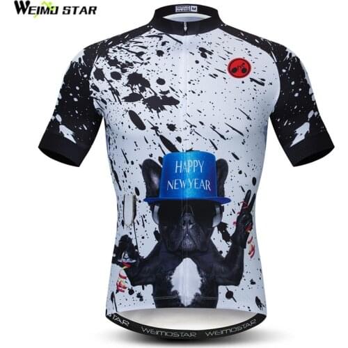 Weimostar Bulldog Labrador Retriever Cycling Jersey Summer MTB Bike Jersey Breathable Bicycle Shirt Quick Dry Cycling Clothing