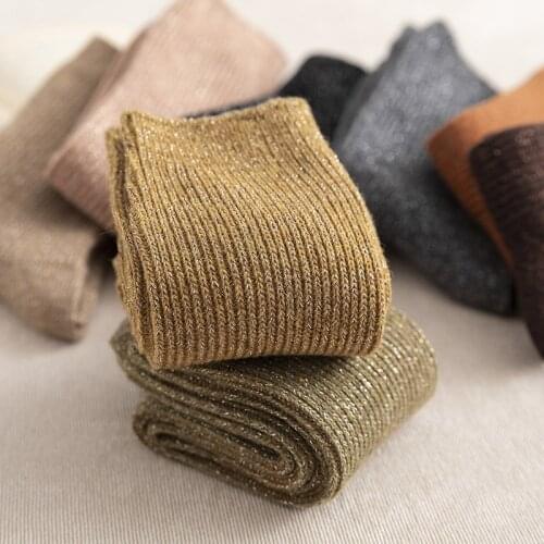 1 pair autumn winter warm women cotton socks Solid Special comfortable Knitted Girls Casual Socks women