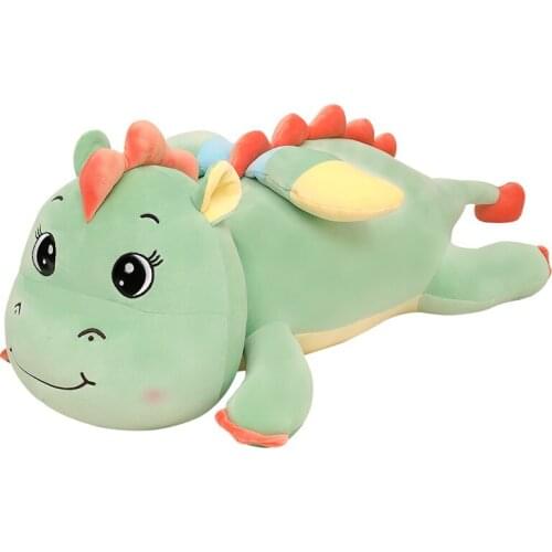 Hot Nice 1pc 100cm/120CM New Big Size Long Lovely Dinosaur Plush Toy Soft Cartoon Animal Stuffed Doll Boyfriend Pillow Kids Gift