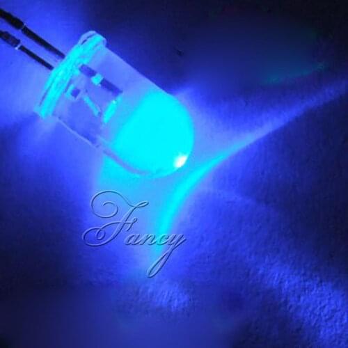 100PCS 5mm Round Blue Water Clear LED Light Diodes Kit New