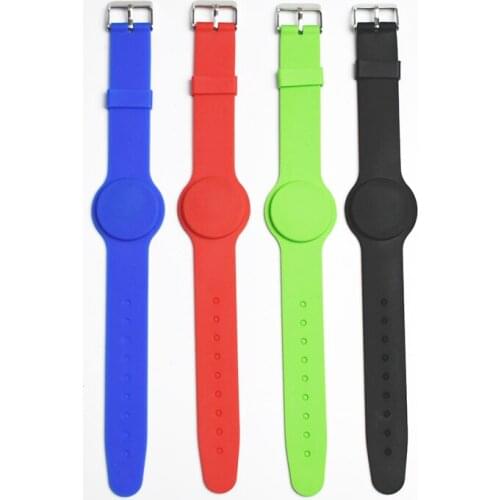 100pcs/Lot 125Khz ID EM4100 TK4100 RFID Smart Wristband Silicone Electronic Bracelets Wrist Band for Access Control/Fitness