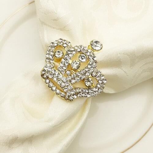 12PCS hot selling banquet set table hotel metal European crown napkin ring napkin ring napkin ring buckle napkin ring