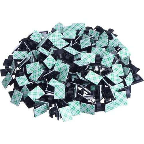 20pcs Adhesive Car Cable Clips Cable Winder Drop Wire Tie Fixer Holder Cord Organizer Management Desk Cable Tie Clamps Dropshipp