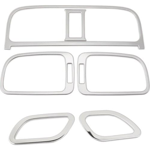 For VW Volkswagen Polo 2011-2017 6R 6pcs Car Stainless Steel Trim Outlet Air Conditioning Decoration AC Cover Auto Accessories