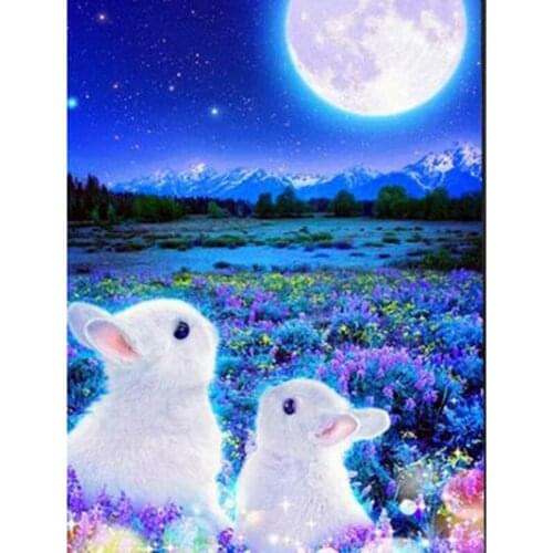 Diamond Embroidery Rabbit 5D Diamond Painting New 2019 Full Square/round Scenic Picture Of Rhinestones ll541
