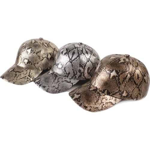 Geebro Unisex Baseball Caps Hip Hop Artificial Leather Serpentine Road Street Fashion Outdoor Sport Men Women Sunhat Decorative