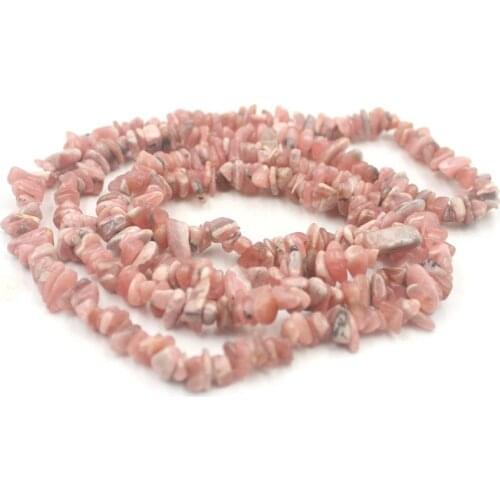 3-5x6-8mm Pink Rhodonite Beads Natural Freeform Chips Stone Beads For Jewelry Making Beads 32'' Needlework DIY Beads Trinket