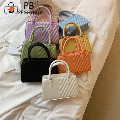 Ladies Baguette Flap Bags Small PU Leather Shoulder Bags for Women Handbag Female Travel Lattice Pattern Handbags