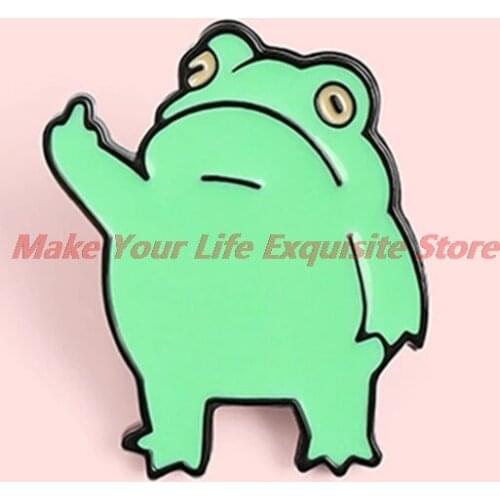 Frog Cartoon Animal Enamel Brooches Small Pins Gift Shirt Backpack Badges