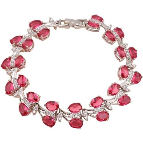 Fantastic rose crystal & AAA zirconia white Gold tone charm bracelets for women Fashion jewelry TB541A brand design