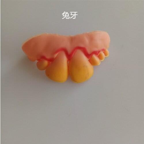 Halloween Fake Teeth Cover Toy Vampire Teeth Zombie Front Teeth Funny And Tricky Plastic Soft Tooth Buck Teeth 5z