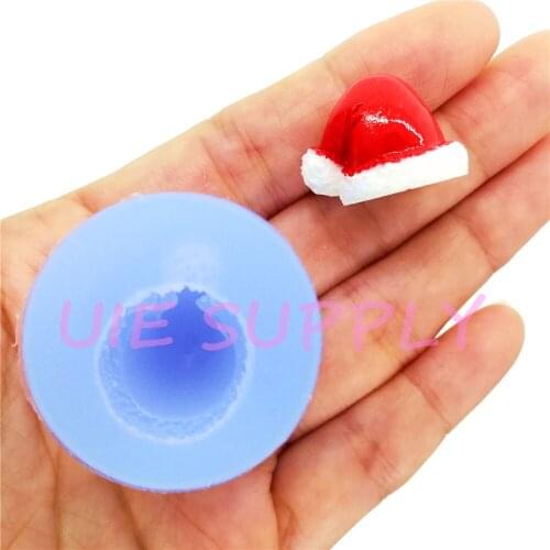 JYL359U 3D Christmas Hat Silicone Mold Fondant Craft Decoration Candy Chocolate Resin Candle Aromatherapy Jewel 21.6mm X 15.5mm
