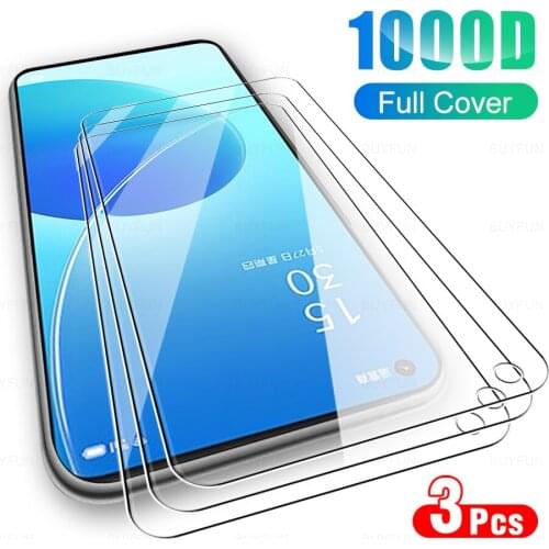 3Pcs Full Cover Protective Glass For OPPO Reno 6 5G Phone Tempered Glas Screen Protector Film For O PPO Reno6 Re No 6.43" PEQM00