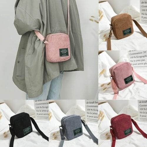 Hirigin 2020 Fashion Women Bag Casual Solid Corduroy Single Shoulder Crossbody Bag Handbag Tote Cute Messenger Bag Coin Purse