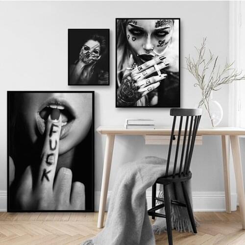 Fashion Wall Art Black White Wild Females Marilyn Monroe Movie Star Poster Nordic Canvas Picture Painting Modern Bedroom Decor