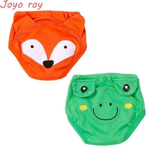 Cartoon Stereoscopic Animal Pattern Baby Cloths Diaper 2pc/set Washable Cotton Nappy Baby Potty Training Pants