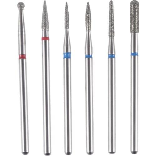 Uxcell Diamond Coated Grinding Head Drill Bit Set Polishing Trimming Carving Accessories Universal Fitment, Assorted 6pcs