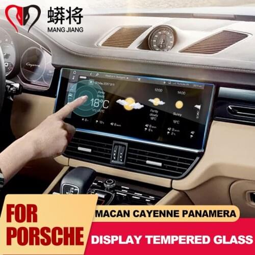 Navigation GPS Display Screen Tempered Glass Protective Film Protector for Porsche Panamera Cayenne Macan 2010-2019 0.3mm Thin