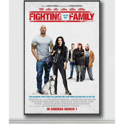 NJ228 Fighting with My Family Movie Silk Posters and Prints wall art Art Poster Home Decor