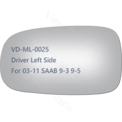 New Mirror Glass for 03-11 SAAB 9-3 9-3x 93 9-5 95 Driver Left Side