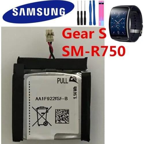 Samsung Original Replacement Battery SM-R750 For Samsung Gear S SM-R750 R750 Smart Watch Authenic Rechargeable Battery 300mAh
