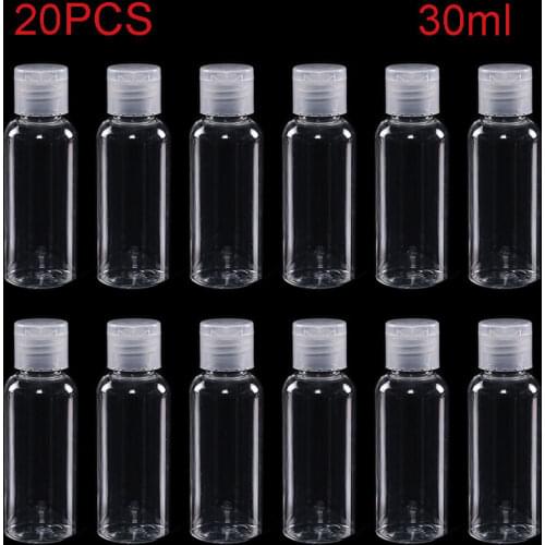20PCS Plastic Portable Travel Bottle 30ml Sample Refillable Bottle For Shampoo Lotion Container Cosmetic Skin Care Makeup Tools