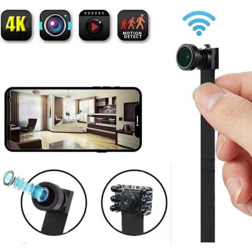 DIY Portable WiFi IP Mini Camera HD 4K Mini Camcorders Night vision Remote View P2P Wireless Micro Webcam suport Hidden tf card